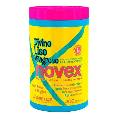 Creme De Tratamento Novex Divino Liso Milagroso 400g Creme De Tratamento Novex Divino Liso Milagroso 400g