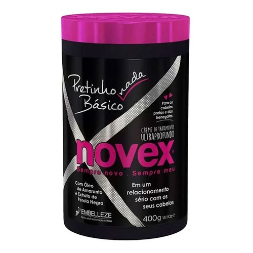 Creme De Tratamento Novex Pretinho Nada Básico 400g Creme De Tratamento Novex Pretinho Nada Básico 400g