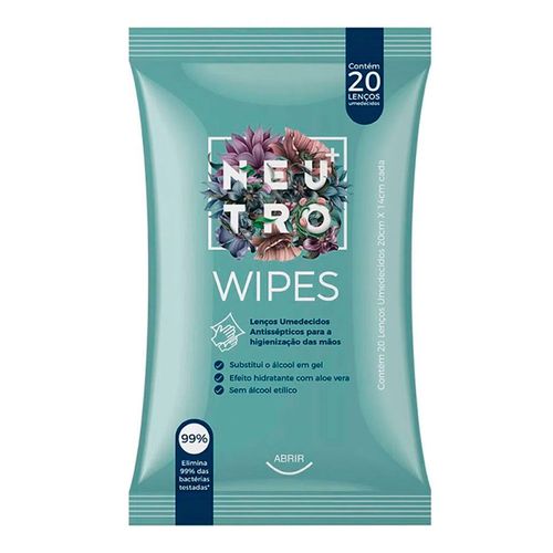 Lenços Umedecidos Neutro+ Wipes 20 Unidades