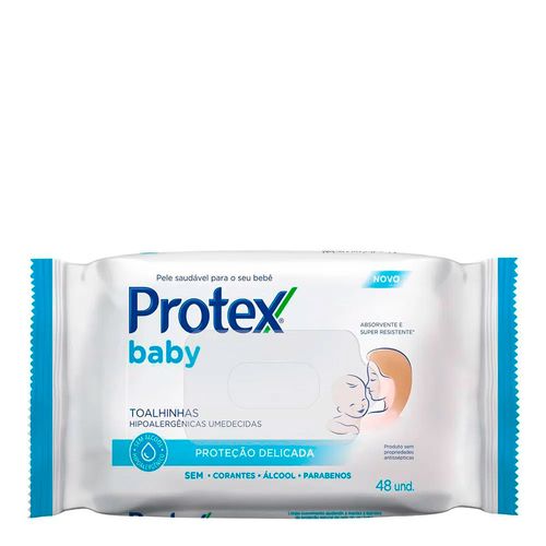 Lenços Umedecidos para bebês Protex Baby Delicate Care 48 lenços Lenços Umedecidos para bebês Protex Baby Delicate Care 48 lenços