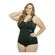 Cinta abdominal com colchete lateral plus size reforço único preto 2003PS Macom