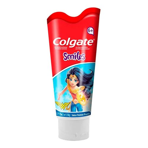 Creme Dental Infantil Colgate Smiles Batman & Mulher Maravilha 100g Creme Dental Infantil Colgate Smiles Batman & Mulher Maravilha 100g