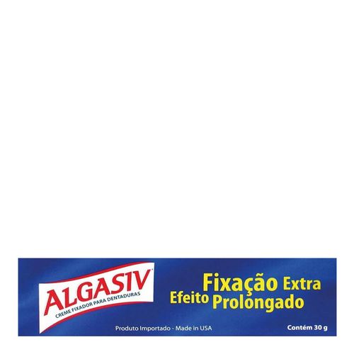 Creme Fixador de Dentaduras Algasiv 30g Creme Fixador de Dentaduras Algasiv 30g