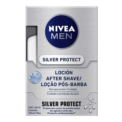 Loção Pós-Barba Nivea For Men Silver Protector 100ml Loção Pós-Barba Nivea For Men Silver Protector 100ml