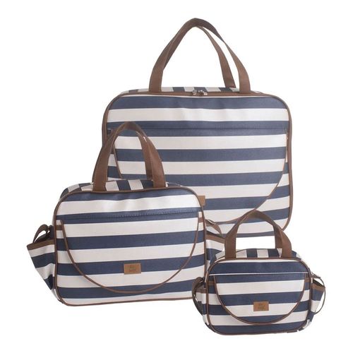 Mala Maternidade + Bolsa + Frasqueira Maternidade para bebê Street Marinho - Hey Baby Mala Maternidade + Bolsa + Frasqueira Maternidade para bebê Street Marinho - Hey Baby