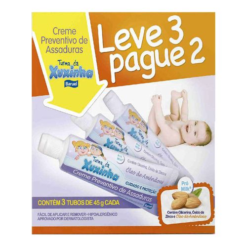 Creme para Assadura Turma da Xuxinha 45g 3 Unidades Creme para Assadura Turma da Xuxinha 45g 3 Unidades