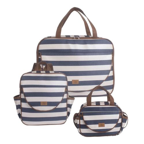 Mala Maternidade + Mochila + Frasqueira Maternidade para bebê Street Marinho - Hey Baby Mala Maternidade + Mochila + Frasqueira Maternidade para bebê Street Marinho - Hey Baby