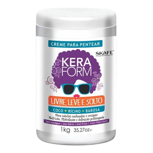 Creme Para Pentear Skafe Keraform Livre, Leve e Solto 1kg