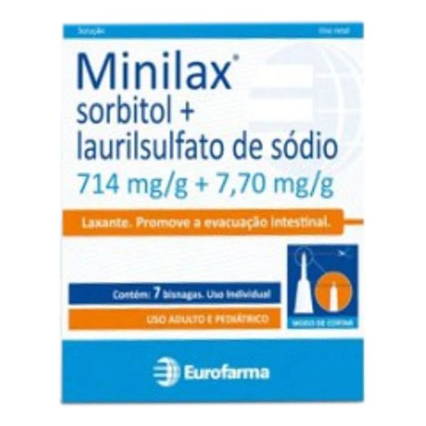 Laxantes Minilax 714mg/g + 7,70mg/g 7 Bisnagas