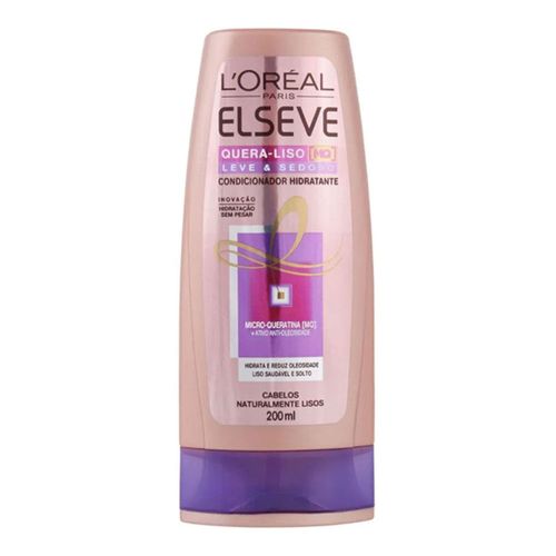 Condicionador Elseve Quera-liso Hidratante Leve e Sedoso 200ml Condicionador Elseve Quera-liso Hidratante Leve e Sedoso 200ml