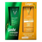 Kit Protetor Solar Vichy Ideal Soleil Fps 30 Antiacne + Normaderm Gel de limpeza Vichy