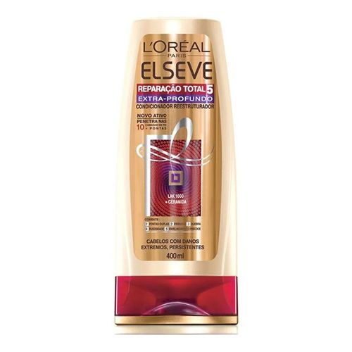Condicionador Elseve Reparação Total 5 Extra Profundo 400ml Condicionador Elseve Reparação Total 5 Extra Profundo 400ml