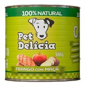 Pet Delícia para cães - Frango com Maçã - 12 Latas + Brinde Tampa Pet Delícia