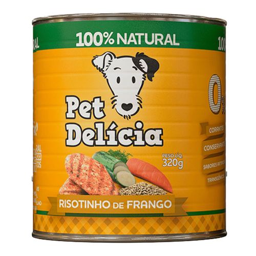 Pet Delícia para cães - Risotinho de Frango - 12 Latas