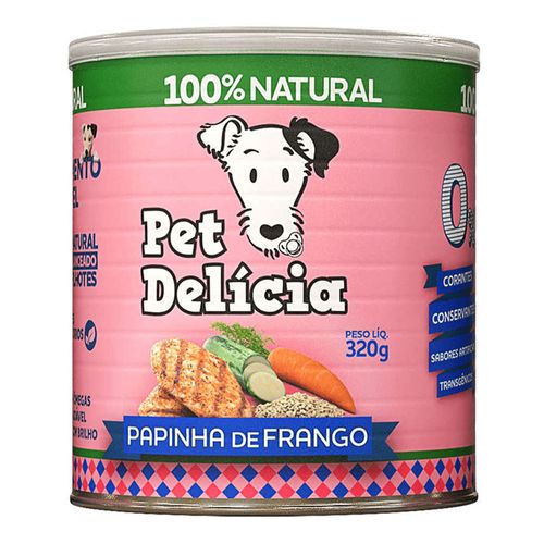Pet Delícia para Cães Filhotes - Papinha de Frango 320g