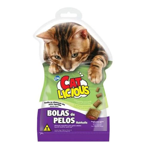 Petisco Cat Licious Bolas Pêlo 40gr Snacks Petisco Cat Licious Bolas Pêlo 40gr Snacks