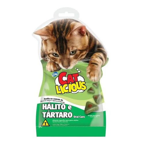 Petisco Cat Licious Hálito e Tártaro 40gr Snacks