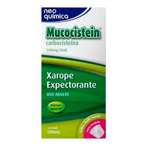 Mucocistein Xarope 250mg/5ml Neo Química 100ml Mucocistein Xarope 250mg/5ml Neo Química 100ml