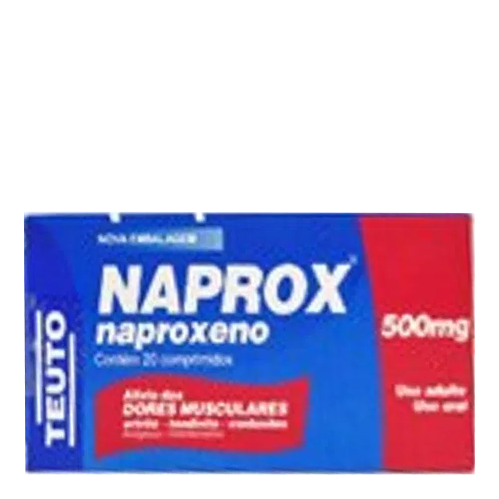 Anti-Inflamatório e Analgésico Naprox 500mg 20 Comprimidos