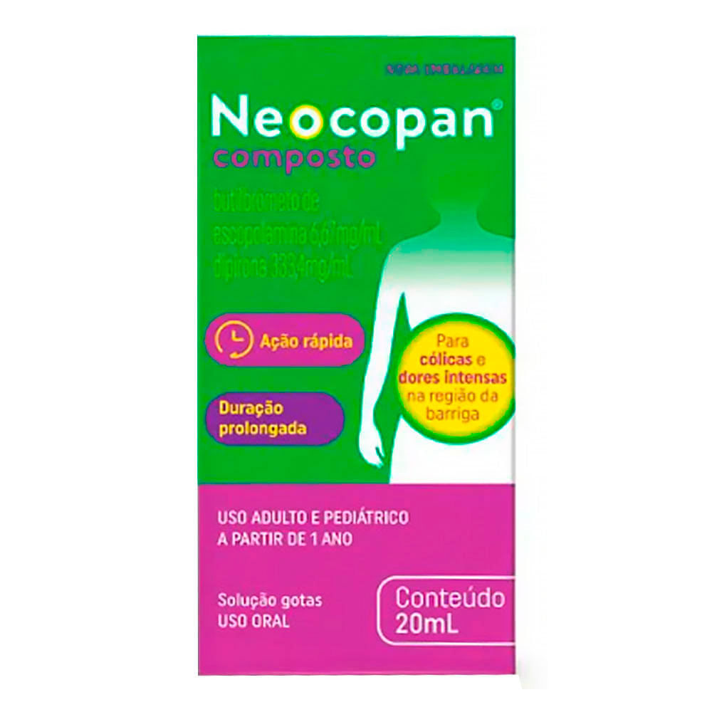 Analgésico e Antiespamódico Neocopan Composto 6,67mg/ml + 333,4mg/ml 20ml