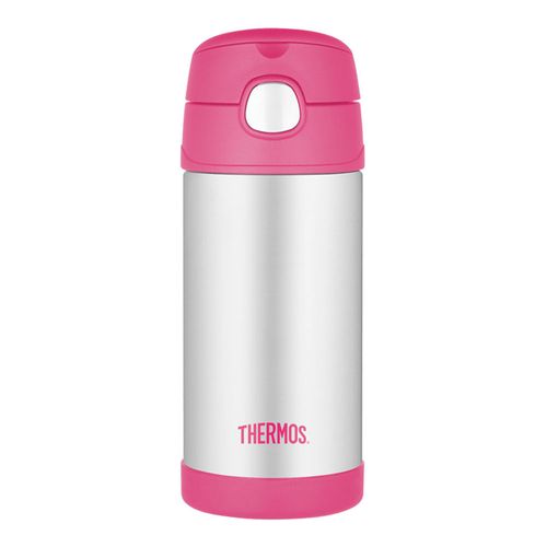 Garrafinha Térmica Funtainer 355 ml Rosa e Inox Thermos Garrafinha Térmica Funtainer 355 ml Rosa e Inox Thermos