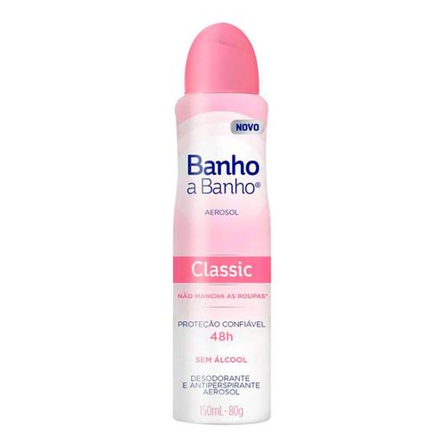 Desodorante Aerosol Banho a Banho Classic 150ml Desodorante Aerosol Banho a Banho Classic 150ml