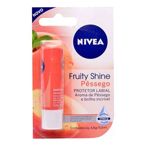 Protetor Labial Nivea Lip Care Pêssego 4,8g Protetor Labial Nivea Lip Care Pêssego 4,8g