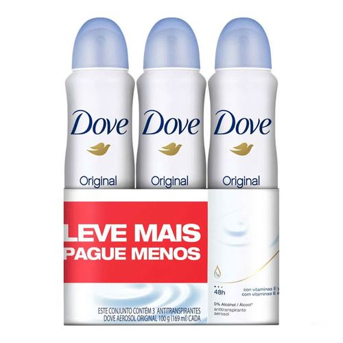 Desodorante Aerosol Dove Original 3 Unidades Desodorante Aerosol Dove Original 3 Unidades