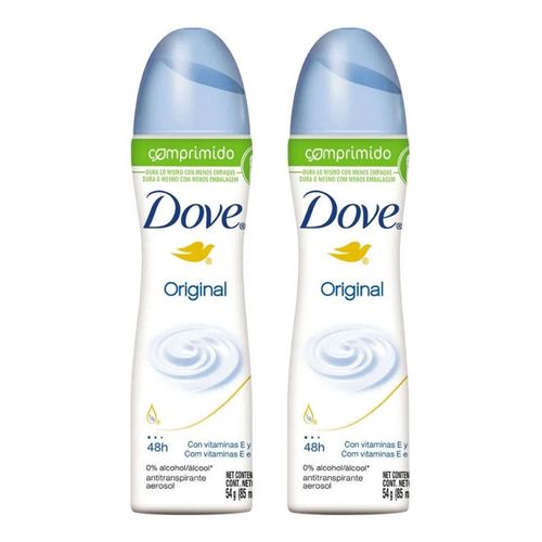 Desodorante Aerosol Dove Original Comprimidos 54g 2 Unidades Desodorante Aerosol Dove Original Comprimidos 54g 2 Unidades
