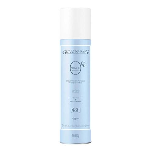 Desodorante Aerosol Feminino Giovanna Baby Blue Sem Alumínio 150Ml