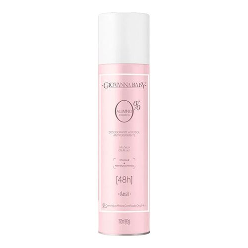Desodorante Aerosol Feminino Giovanna Baby Clássico Sem Alumínio 150Ml