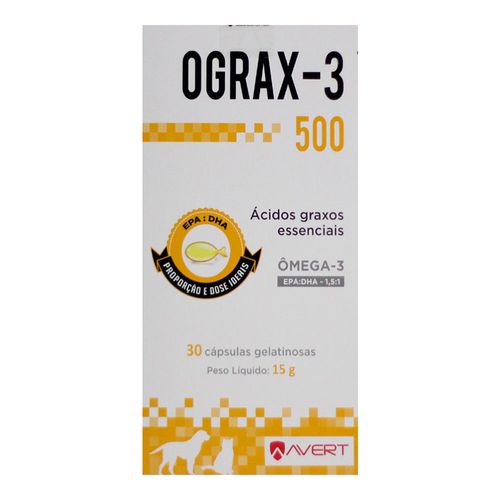 Ograx-3 500mg - 30 Cápsulas Gelatinosas Ograx-3 500mg - 30 Cápsulas Gelatinosas