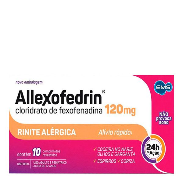 Antialérgico Allexofedrin 120mg 10 Comprimidos
