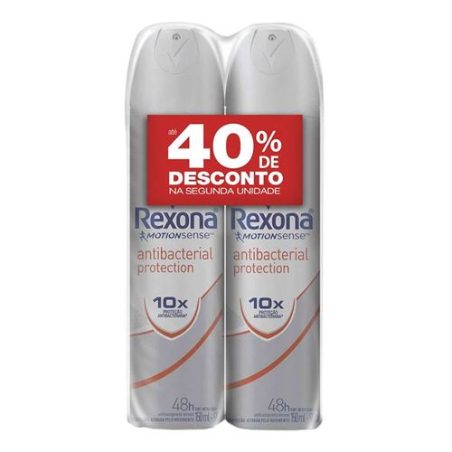Desodorante Aerosol Rexona Antibacterial Protection 150ml 2 Unidades