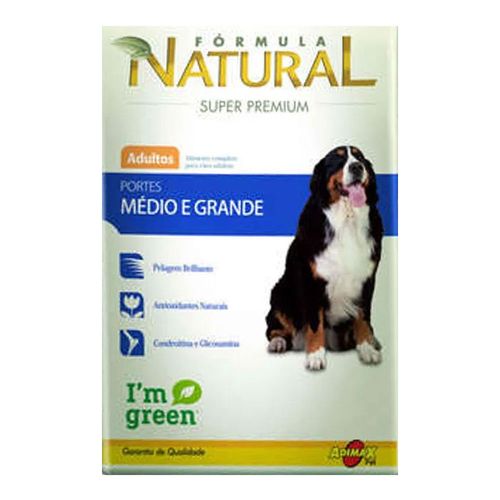 Ração Adimax Fórmula Natural Super Premium para Cães Adultos de Porte Médio e Grande Ração Adimax Fórmula Natural Super Premium para Cães Adultos de Porte Médio e Grande