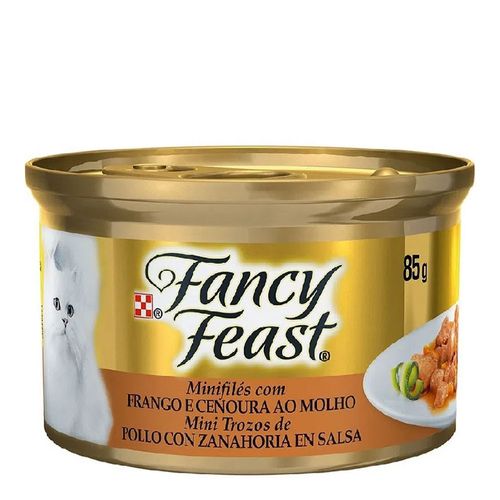 Ração Fancy Feast Frango e Cenoura ao Molho - lata com 85g Ração Fancy Feast Frango e Cenoura ao Molho - lata com 85g