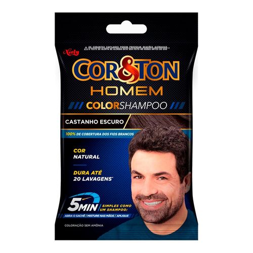 Shampoo Tonalizante Cor&Ton Castanho Escuro 1 Unidade Shampoo Tonalizante Cor&Ton Castanho Escuro 1 Unidade