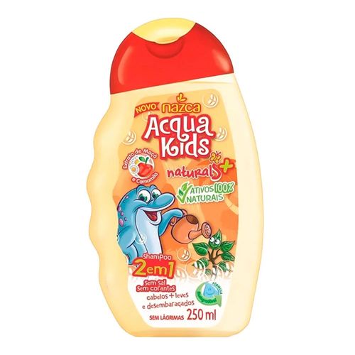 Shampoo 2 em 1 Acqua Kids Naturals Maçã e Camomila 250ml