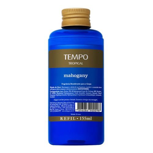 Fragrância Desodorante Refil Tempo Tropical Mahogany 155ml Fragrância Desodorante Refil Tempo Tropical Mahogany 155ml