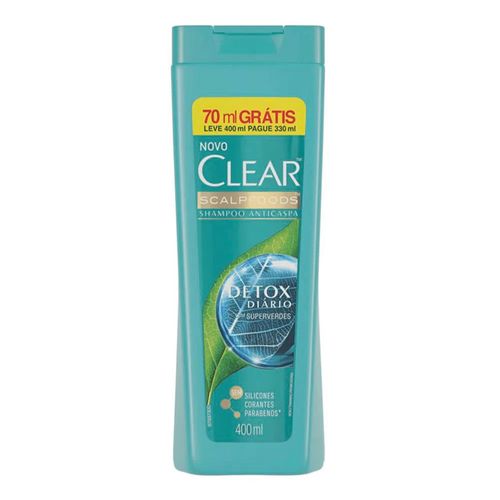Shampoo Anticaspa Clear Scalpfoods Detox Diário 400ml Shampoo Anticaspa Clear Scalpfoods Detox Diário 400ml