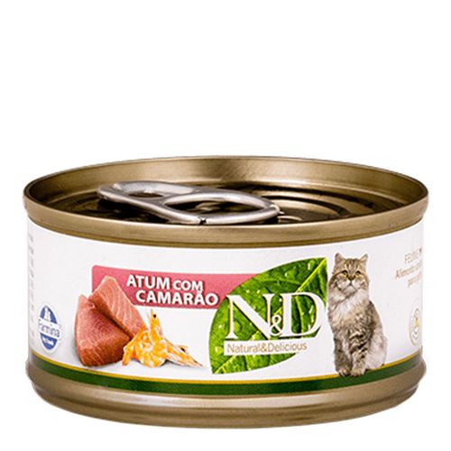 Ração ND Farmina Úmida de Atum e Camarão para Gatos - 70 g Ração ND Farmina Úmida de Atum e Camarão para Gatos - 70 g