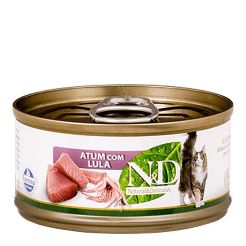 Ração ND Farmina Úmida de Atum e Lula para Gatos - 70 g Ração ND Farmina Úmida de Atum e Lula para Gatos - 70 g