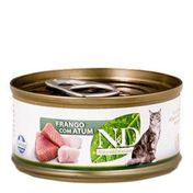 Ração ND Farmina Úmida de Frango e Atum para Gatos - 70 g