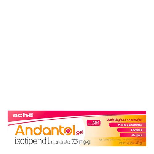 Anestésico E Antialérgico Andantol 7,5Mg/G 40G