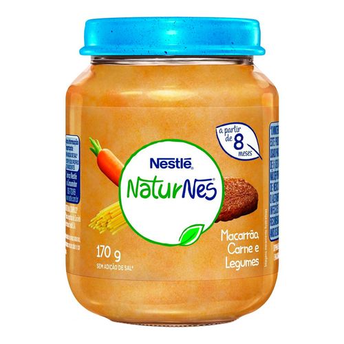 Papinha Nestlé Naturnes Macarrão Carne e Legumes 170g Papinha Nestlé Naturnes Macarrão Carne e Legumes 170g