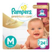 Fralda Descartável Pampers Premium Care M 24 Unidades