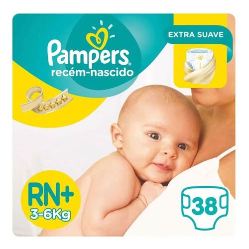 Fralda Descartável Pampers Recém-Nascido 3-6kg 38 Unidades Fralda Descartável Pampers Recém-Nascido 3-6kg 38 Unidades