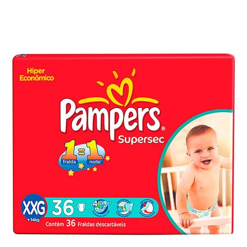 Fralda Descartável Pampers Supersec Hiper XXG 36 Unidades