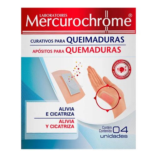 Curativo para Queimaduras Mercurochrome 4 Unidades
