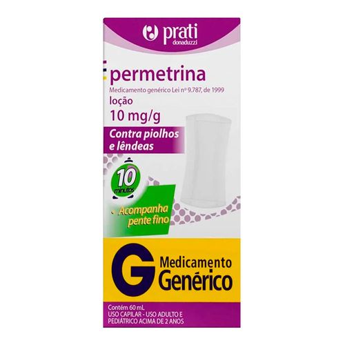 Permetrina 10Mg/G Genérico Prati, Donaduzzi & Cia 60Ml Loção